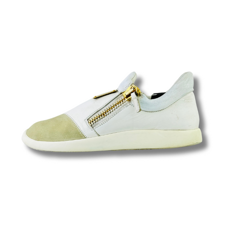 ZANOTI WHITE LEATHER SNEAKER