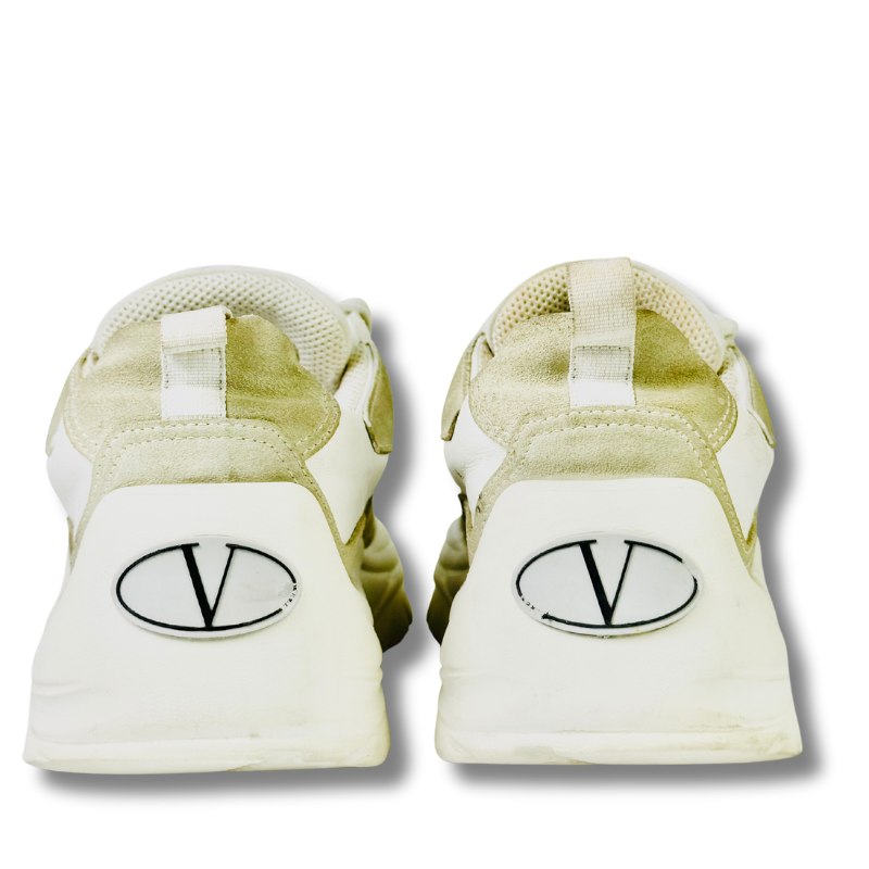 VALENTINO WHITE LEATHER AND SEUDE - Kicksterr