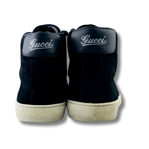 GUCCI NAVY BLUE SEUDE SNEAKER