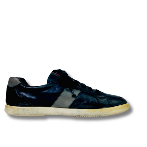 PRADA BLACK LEATHER LOW TOP - Kicksterr